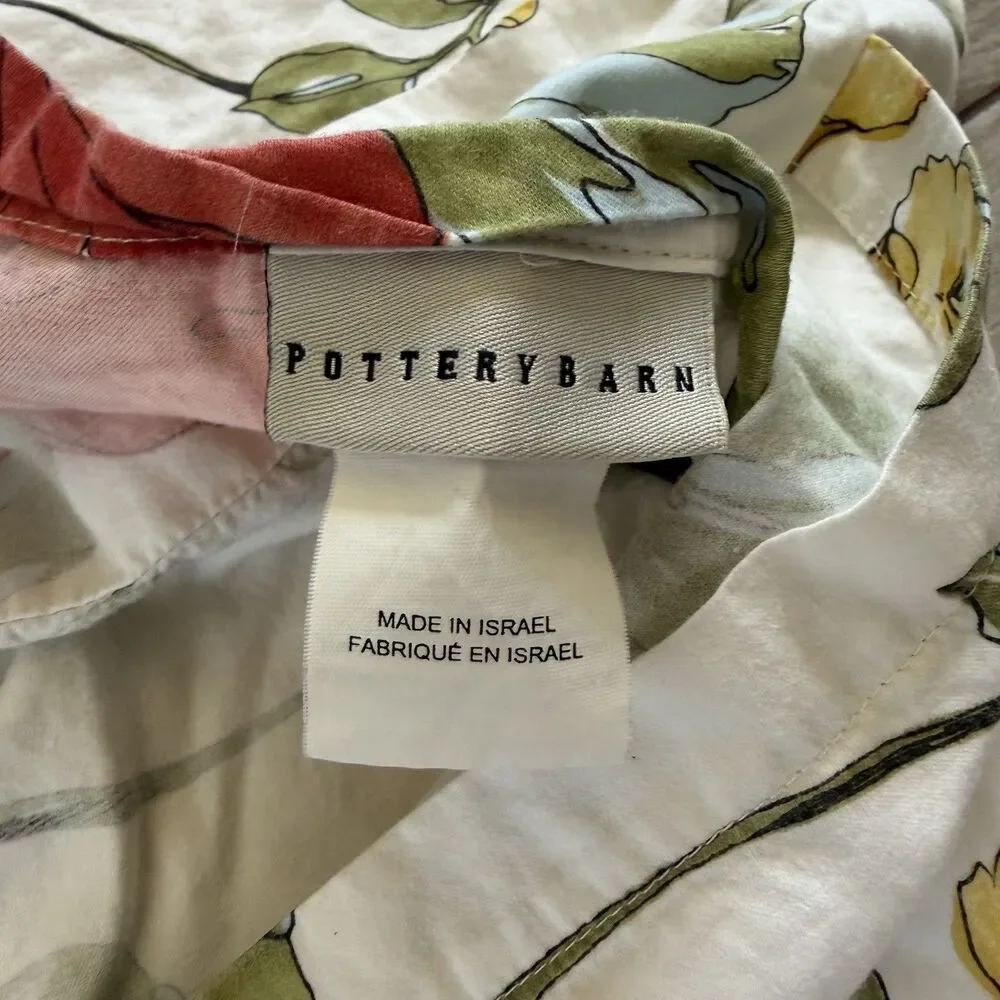 Pottery Barn Sophia FLORAL Full/ Queen Duvet Cover Set 2 Standard Shams Organic